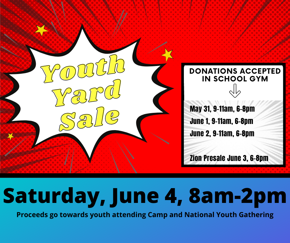 Read more about the article Youth Yard Sale is Coming!